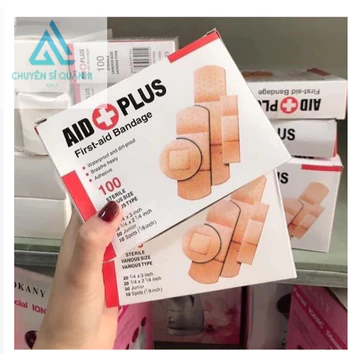 Hộp 100 Băng gạc y tế tiệt trùng , băng keo cá nhân 4 kích cở chuyên dùng cho gia đình, băng trẻ em
