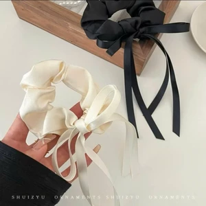 Scrunchies cột tóc vải voan ánh nhũ lấp lánh nhiều màu dành cho bạn gái