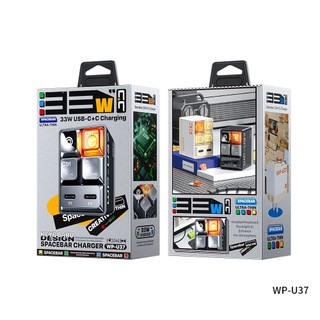 CỦ SẠC NHANH 2 CỔNG TYPE-C 33W WP-U37 CHO ĐIỆN THOẠI ,  MÁY TÍNH BẢNG ...