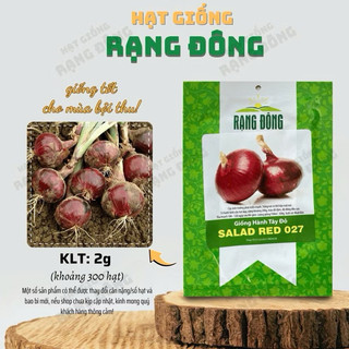 Hạt giống hành tây đỏ SALAD RED 027 (Hành tím) dễ trồng, màu sắc đẹp mắt - Gói 2g