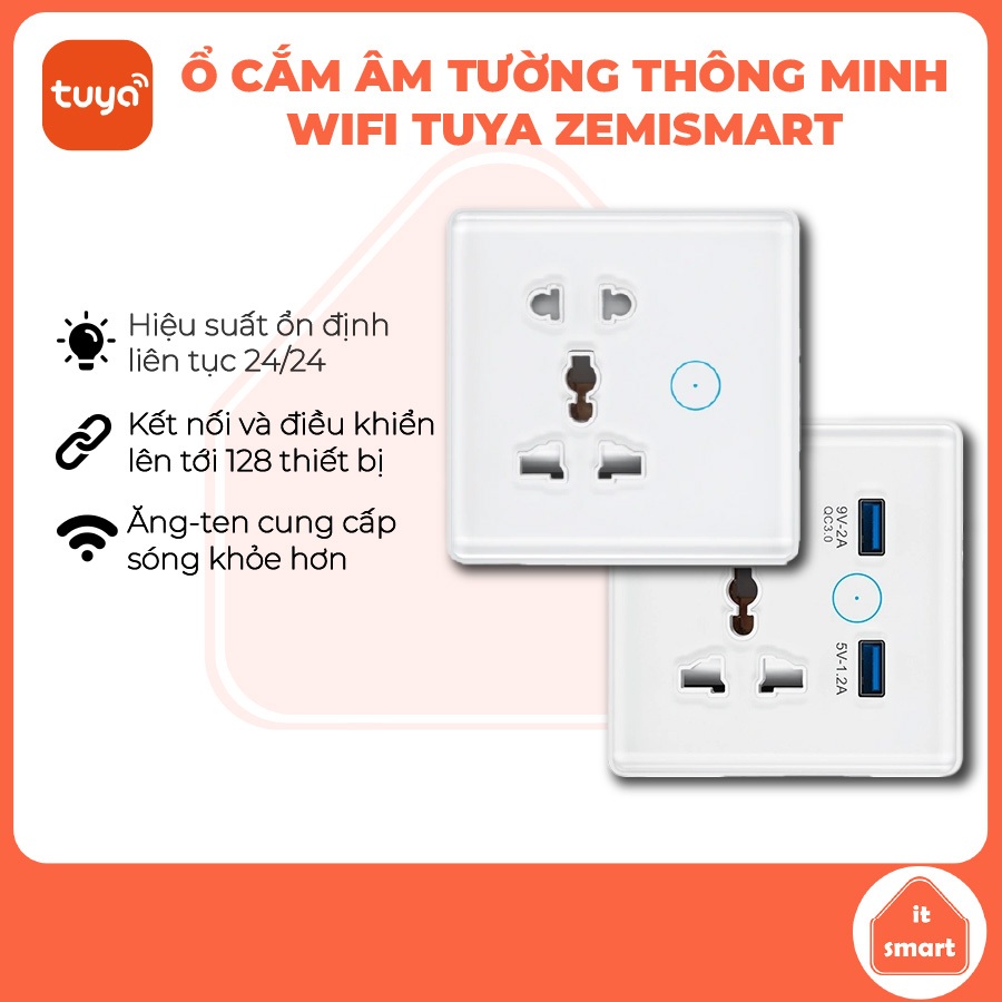 Ổ cắm thông minh WiFi Tuya Zemismart