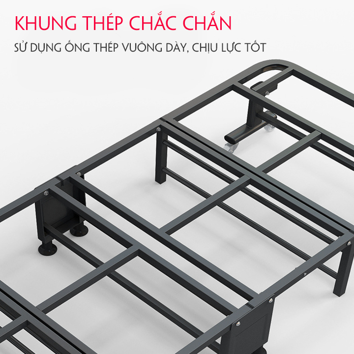 Giường ngủ gấp gọn 4 khúc KaQi có nệm cho nhân viên văn phòng, sinh viên, nhà nhỏ. Hàng Việt Nam | BigBuy360 - bigbuy360.vn