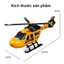 Đồ chơi máy bay trực thăng cánh quay chạy cót kèm phi công bên trong nhựa an toàn, kích thước lớn toys