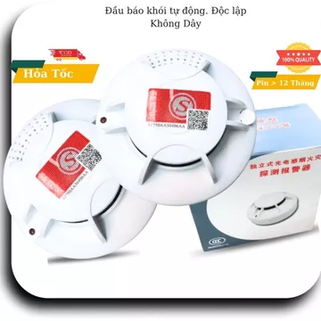 Đầu báo khói tự động, đầu báo khói độc lập không dây, thiết bị báo khói tự động, báo khói dùng pin, hàng chất lượng cao