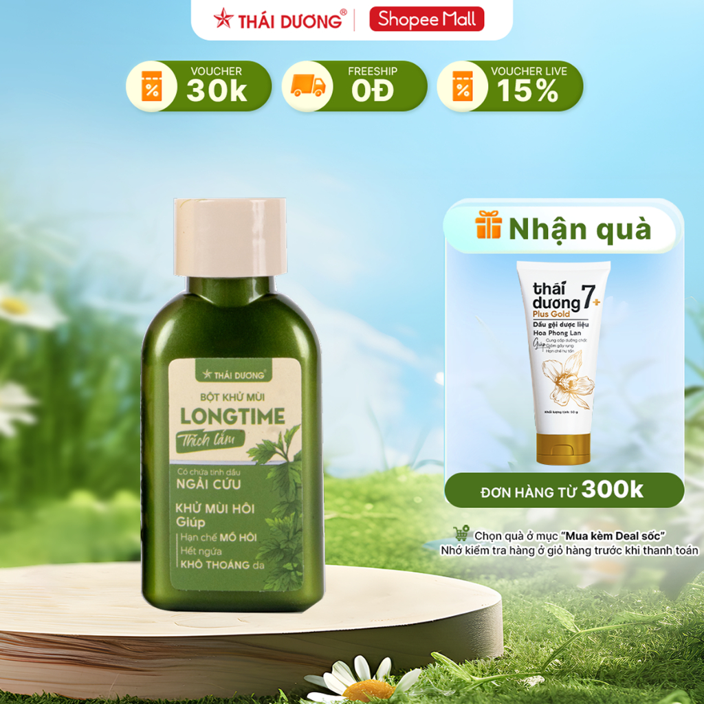 Ảnh Bột Khử Mùi Longtime Ngăn Hôi Nách, Hôi Chân, Khô Thoáng - Sao Thái Dương 1