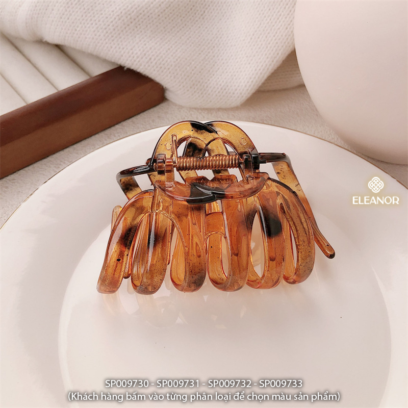 Kẹp tóc nữ càng cua Eleanor Accessories thiết kế lượn sóng đa dạng màu sắc phụ kiện tóc 9730