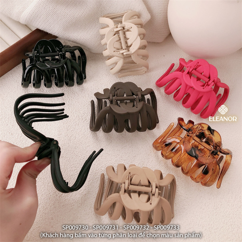 Kẹp tóc nữ càng cua Eleanor Accessories thiết kế lượn sóng đa dạng màu sắc phụ kiện tóc 9730