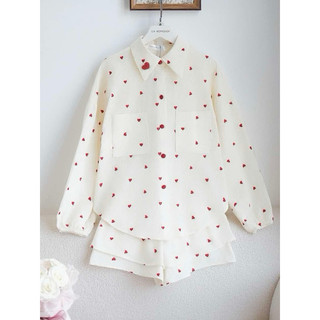 𝗛𝗮̀𝗻𝗴 𝗰𝗵𝗶́𝗻𝗵 𝗵𝗮̃𝗻𝗴 Set Heart on linen cao cấp cộc tặng kèm cài áo tim đá - ON WORKSHOP