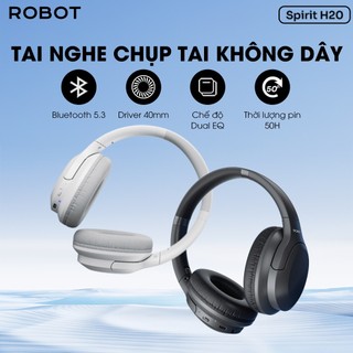 [Mới] Tai Nghe Chụp Tai Bluetooth Không Dây Robot H20 Pin Trâu, Âm Bass Sống Động, Giảm Ồn, Có Hỗ Trợ Đàm Thoại Rãnh Tay