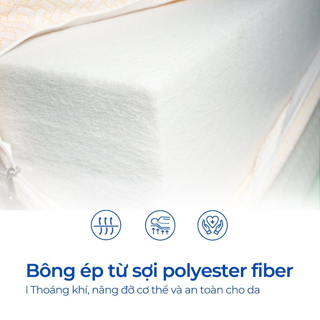 Ảnh Nệm Bông Ép Gấp 3 Aroma Fiber Độ Dày 5Cm Không Nóng Lưng, Nâng Đỡ Cơ Thể, Chính Hãng, Bảo Hành 10 Năm 4