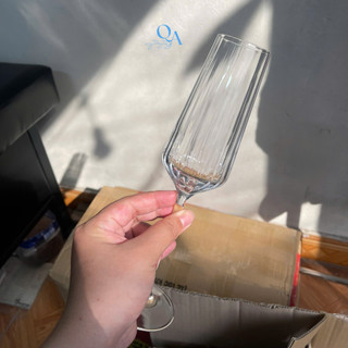 Ly thuỷ tinh uống vang trắng CHAMPAGNE cao cấp, Ly vang, whisky 260ml vân sọc| Ly sâm panh thuỷ tinh