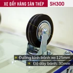 Xe đẩy hàng 4 bánh tải trọng 300kg gấp gọn nhập khẩu FUJIHOME, xe kéo hàng xếp gọn bánh cao xe su chống ồn hand truck — ảnh 5