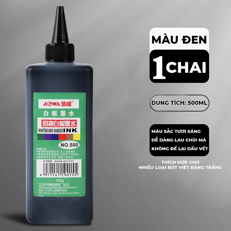 Mực Đổ Bút Lông Bảng Trắng Dễ Xóa – Mực Dạng Nước Dung Tích Lớn Cho Trường Học Văn Phòng