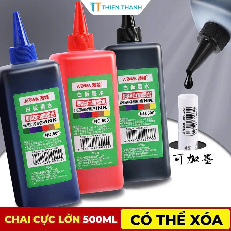 Mực Đổ Bút Lông Bảng Trắng Dễ Xóa – Mực Dạng Nước Dung Tích Lớn Cho Trường Học Văn Phòng