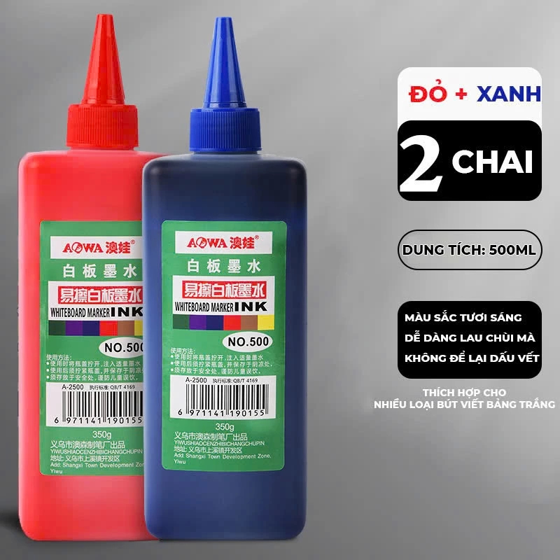 Mực Đổ Bút Lông Bảng Trắng Dễ Xóa – Mực Dạng Nước Dung Tích Lớn Cho Trường Học Văn Phòng