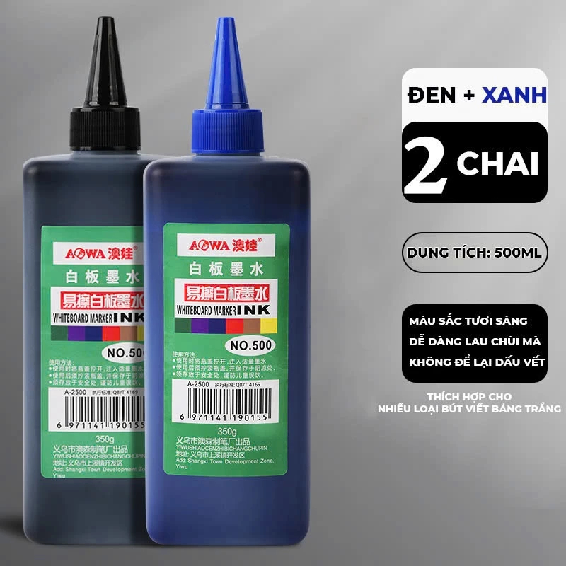 Mực Đổ Bút Lông Bảng Trắng Dễ Xóa – Mực Dạng Nước Dung Tích Lớn Cho Trường Học Văn Phòng