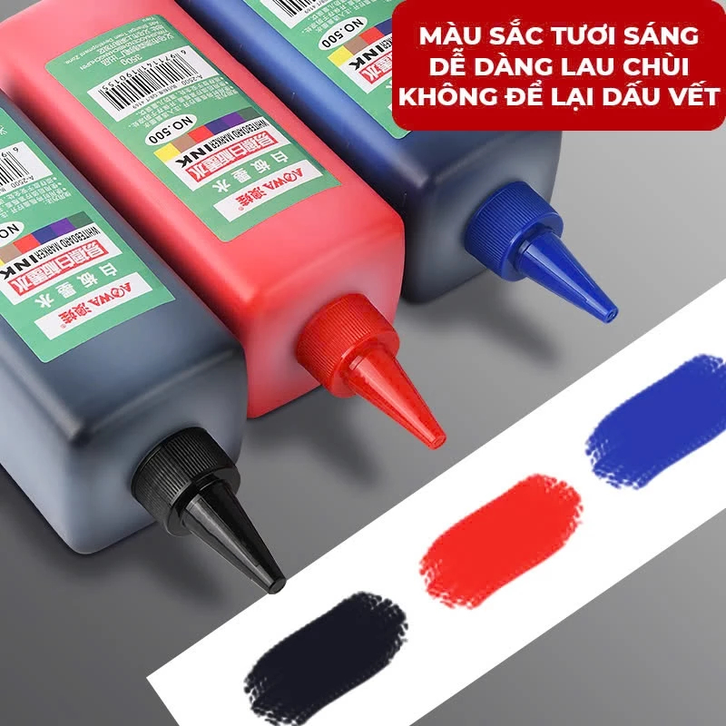 Mực Đổ Bút Lông Bảng Trắng Dễ Xóa – Mực Dạng Nước Dung Tích Lớn Cho Trường Học Văn Phòng