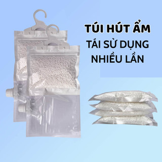 Túi Hút Ẩm Khử Mùi 2 Ngăn Tái Sử Dụng Nhiều Lần Chống Mốc Nồm Ẩm Có Móc Treo Bảo Vệ Tủ Quần Áo 88622