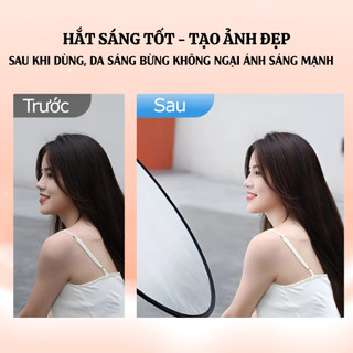 Tấm Hắt Sáng Tròn 2 Mặt Đen Bạc – Phản Quang Livestream, Chụp Ảnh Studio, Gấp Gọn Dễ Mang Đi