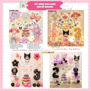 Set bóng trang trí sinh nhật chủ đề KUROMI cho bé gái Yến Nhi Shop