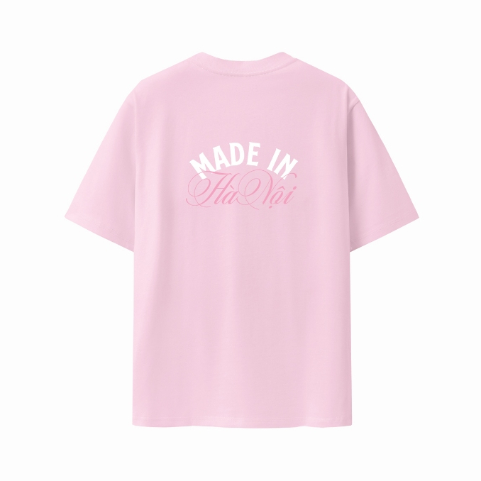 Ảnh Áo Thun BOO Unisex Cotton Overfit In logo Xốp nổi Made In Hanoi Essential 2