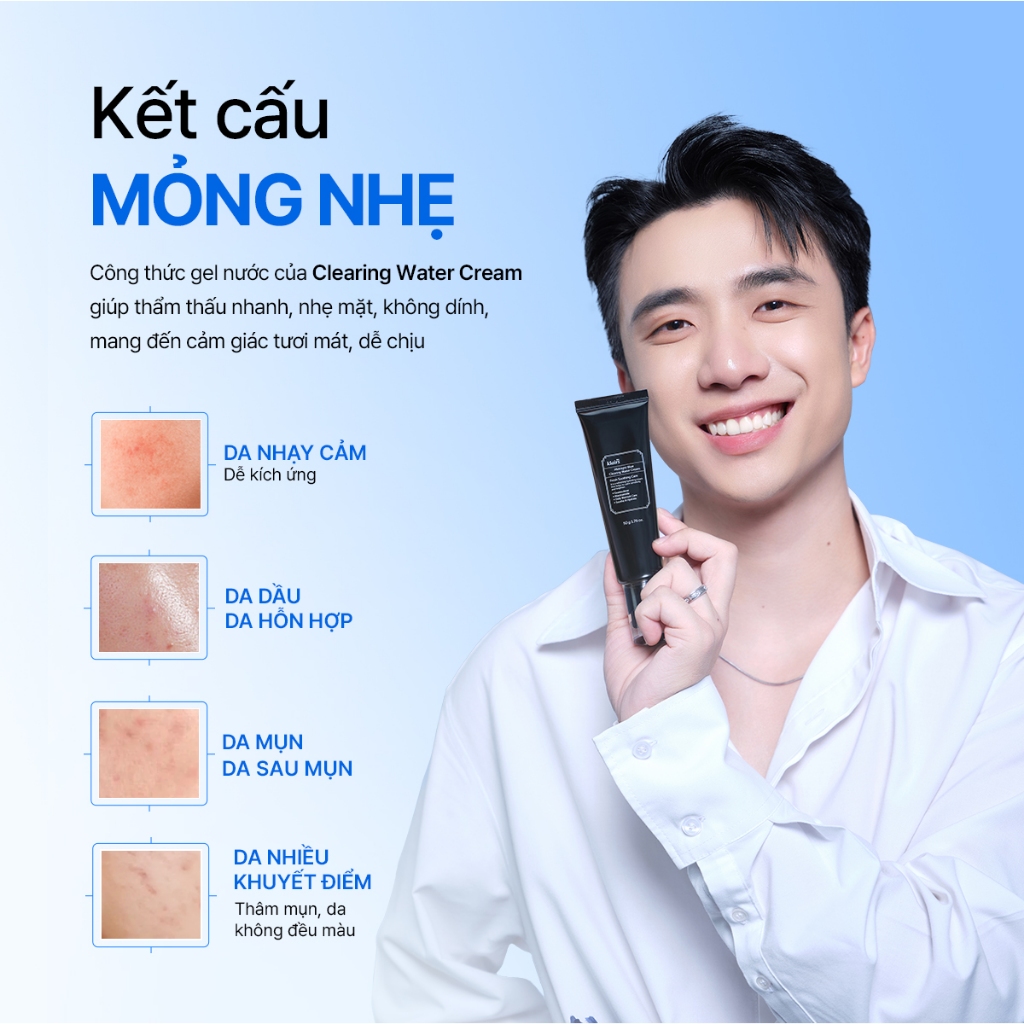 Ảnh Kem dưỡng ẩm, hỗ trợ tái tạo da Midnight Blue Clearing Water Cream 50g 4