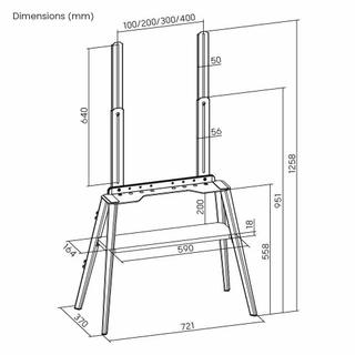 Khung Treo TiVi Chân Gỗ Brateck FS36-44F-02 [43 - 65 Inch]
