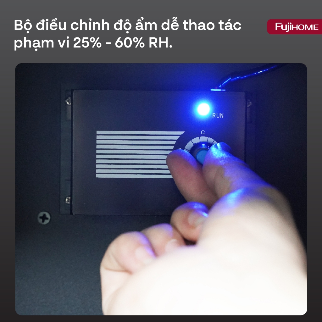 Tủ Chống Ẩm Nhập Khẩu 30L FUJIHOME DC-30M - Tủ Hút Ẩm Điều Chỉnh Độ Ẩm Màn Hình Led