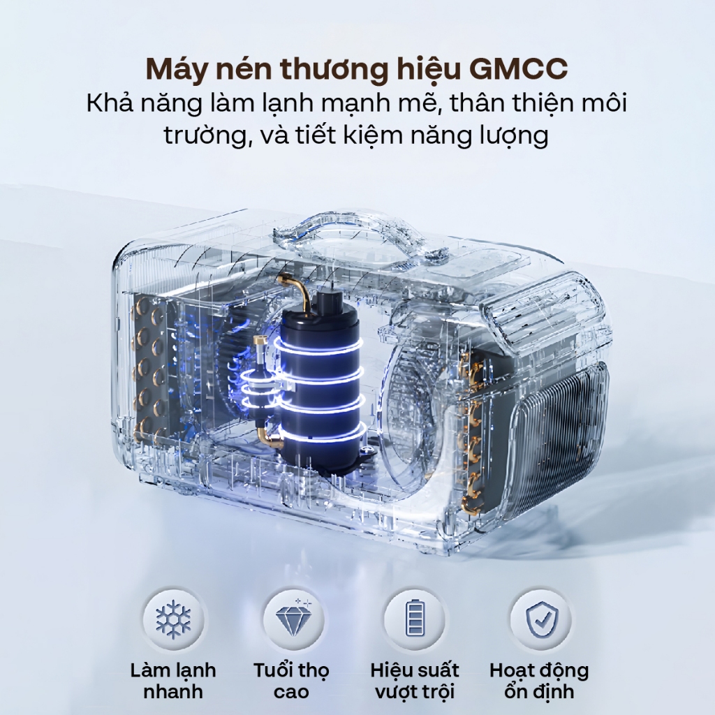 Điều hòa di động Nhập Khẩu FUJIHOME PAC05, Máy lạnh Mini làm lạnh hút ẩm quạt mát - điều khiển cảm ứng