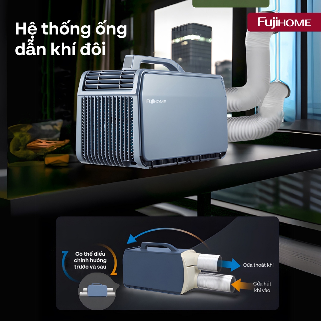 Máy điều hòa Mini Nhập Khẩu FUJIHOME PAC06-PRO, Điều hòa không khí di động Inverter - Kết nối bluetooth