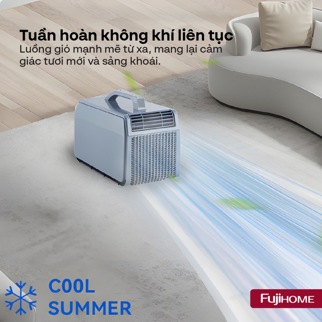 Máy điều hòa Mini Nhập Khẩu FUJIHOME PAC06-PRO, Điều hòa không khí di động Inverter - Kết nối bluetooth