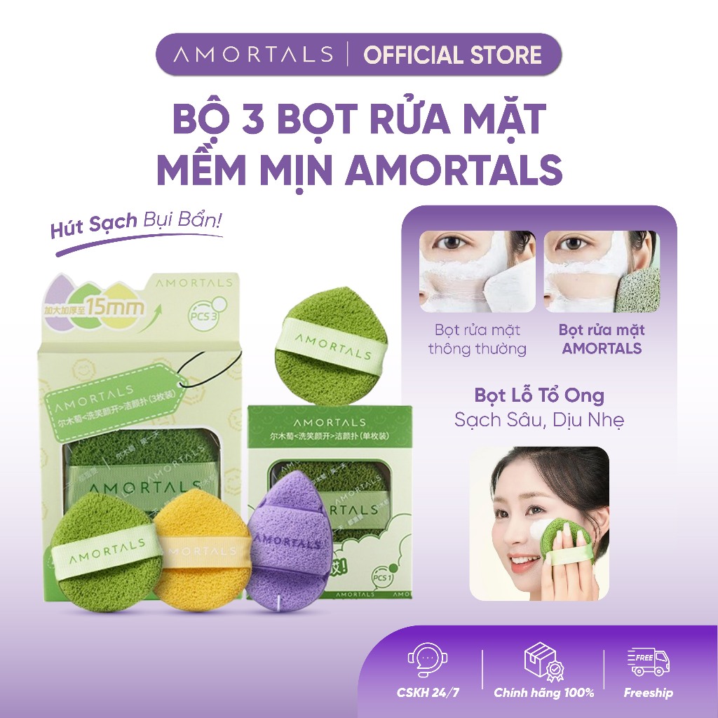 Bọt Rửa Mặt AMORTALS – Làm Sạch Sâu, Dưỡng Da Mềm Mịn, Dịu Nhẹ Cho Mọi Loại  Da