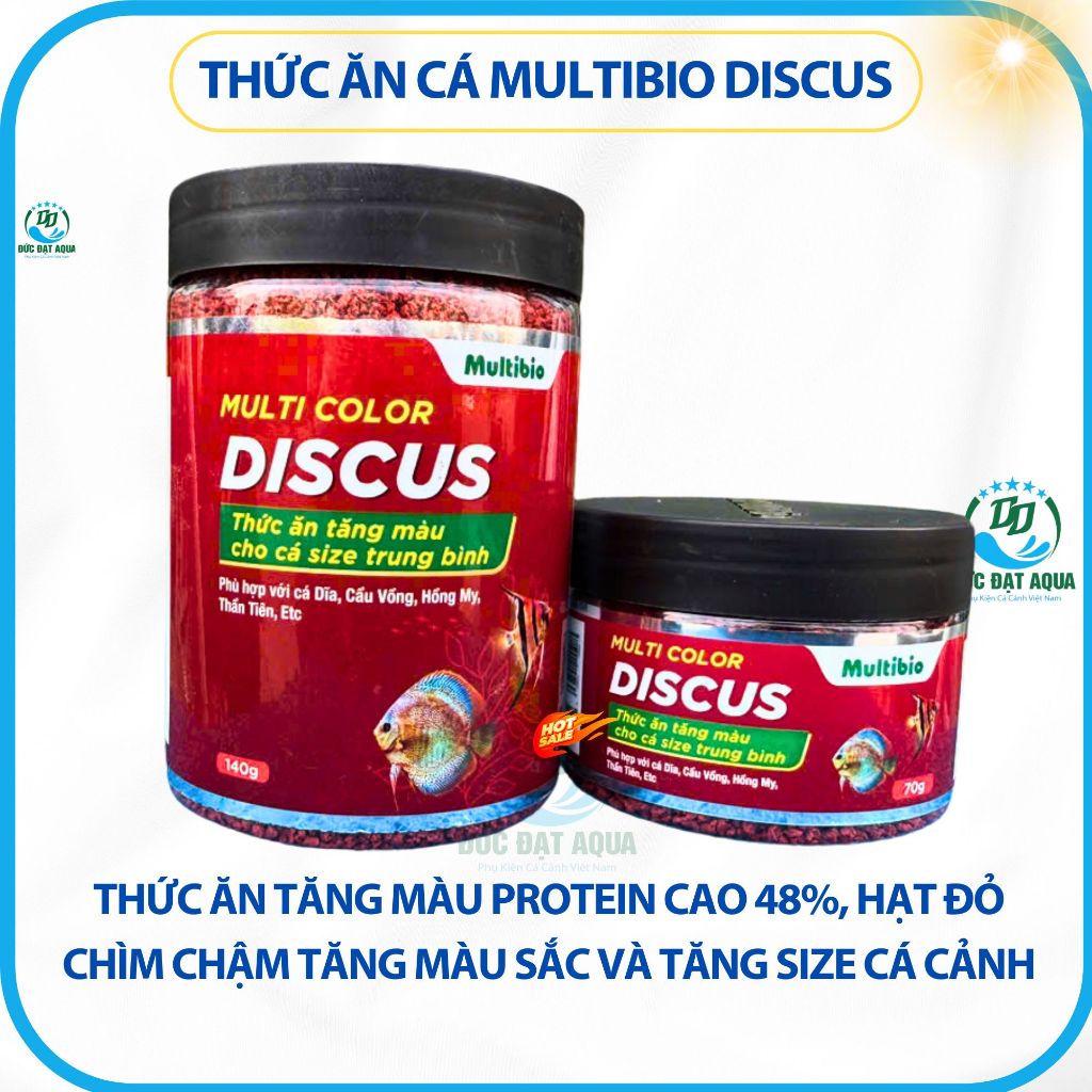 Thức ăn cá Multi Color DISCUS cám cá tăng màu sắc và tăng size cá cảnh