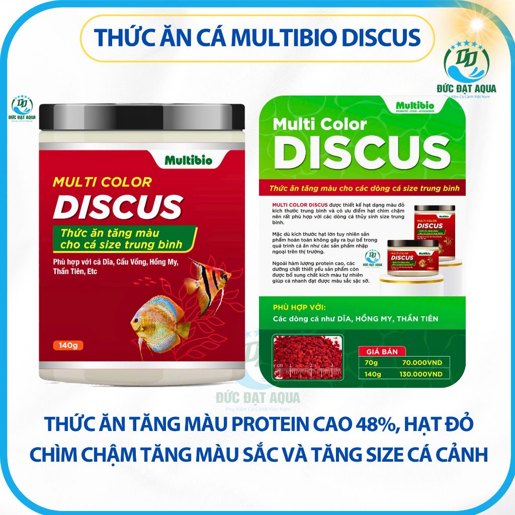 Thức ăn cá Multi Color DISCUS cám cá tăng màu sắc và tăng size cá cảnh 6