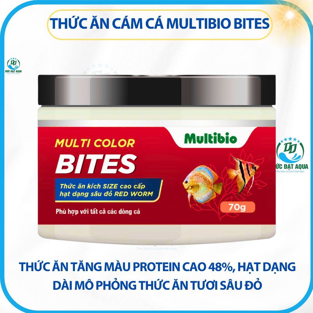 Cám cá BITES 70g-140g, Thức ăn cho cá tăng màu cao cấp MULTI COLOR 8