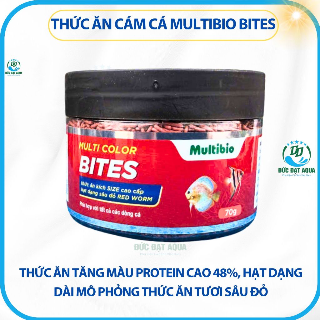 Cám cá BITES 70g-140g, Thức ăn cho cá tăng màu cao cấp MULTI COLOR 3