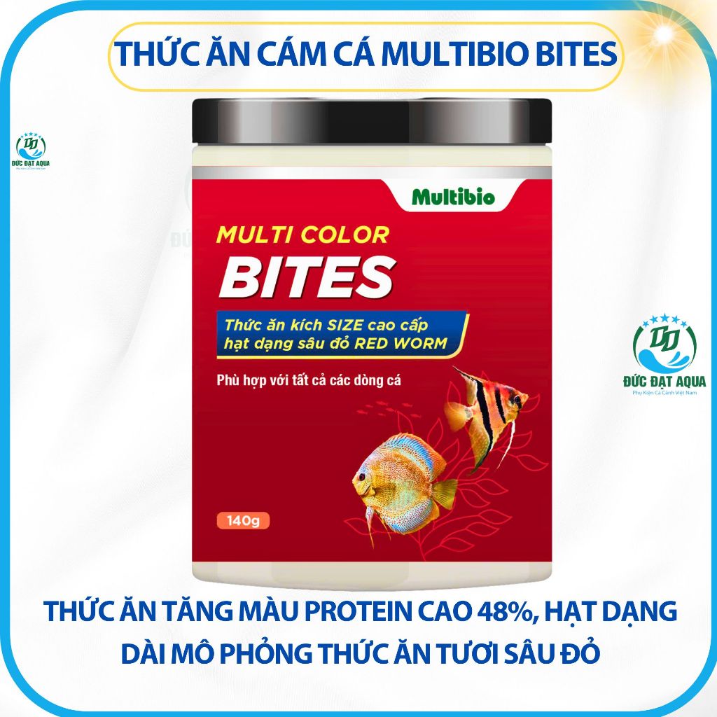 Cám cá BITES 70g-140g, Thức ăn cho cá tăng màu cao cấp MULTI COLOR 9