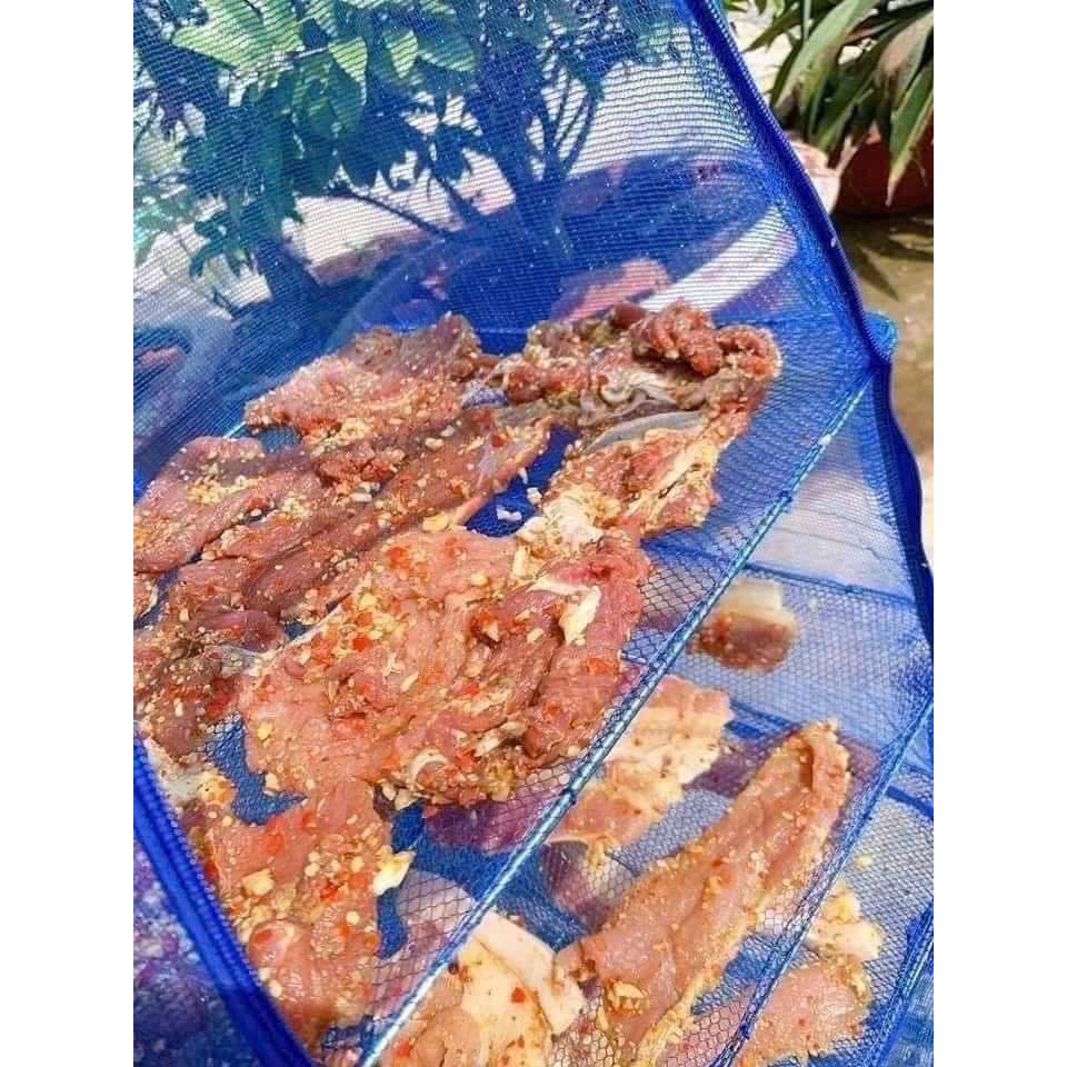 [Size to 40x40x65cm]Lồng Phơi Cá Khô Chống Ruồi Muỗi,Côn Trùng Bằng Lưới PE Gấp Xếp Treo Đa Năng Dễ Dàng Vệ Sinh,Thu Gọn