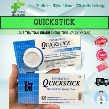 ✅[chính hãng]Que thử thai QUICKSTICK,thử thai nhanh chóng và chính xác( hộp 1cái)