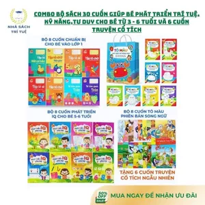 Sách - Combo 30 Cuốn Giúp Bé Phát Triển Trí Tuệ, Kỹ Năng,Tư Duy Cho Bé Từ 3 - 6 Tuổi Và 6 Cuốn Truyện Cổ Tích