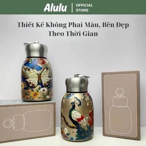 Bình Giữ Nhiệt Nhiều Hoạ Tiết, Chất Liệu Inox 304, Sang Trọng Bền Đẹp, Giữ Nhiệt 10h, Có Quai Xách - Gia Dụng Alulu