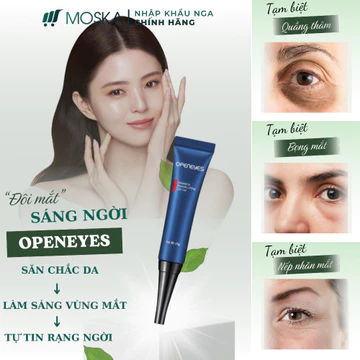 KEM TAN BỌNG MẮT OPENEYES, XOÁ QUẦNG THÂM MẮT, NẾP NHĂN MẮT, KEM DƯỠNG MẮT CAFFEINE PEPTIDE 15GR, TRẺ HOÁ VÙNG MẮT| Mosk
