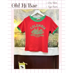 Áo thun baby tee viền màu