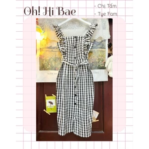 Đầm midi dáng ôm 2 dây (sẵn)