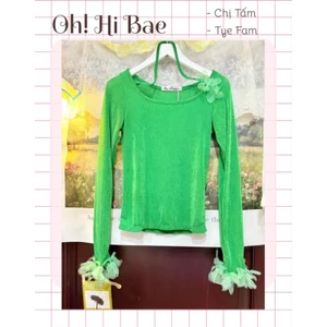 Áo tay dài viền ren (sẵn)