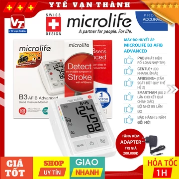 ✅ Máy Đo Huyết Áp Bắp Tay Microlife B3 AFIB (Cảnh Báo Đột Quỵ) | Thụy Sĩ | BẢO HÀNH 5 NĂM ĐỔI MỚI -VT0526