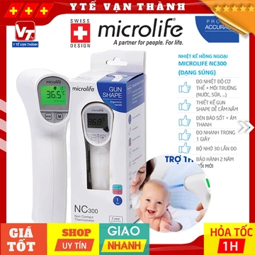 ✅ Nhiệt Kế Hồng Ngoại Microlife NC300 | Bảo Hành 2 Năm | Công Nghệ Cảm Biến Nhiệt Hồng Ngoại Mới Nhất -VT1157