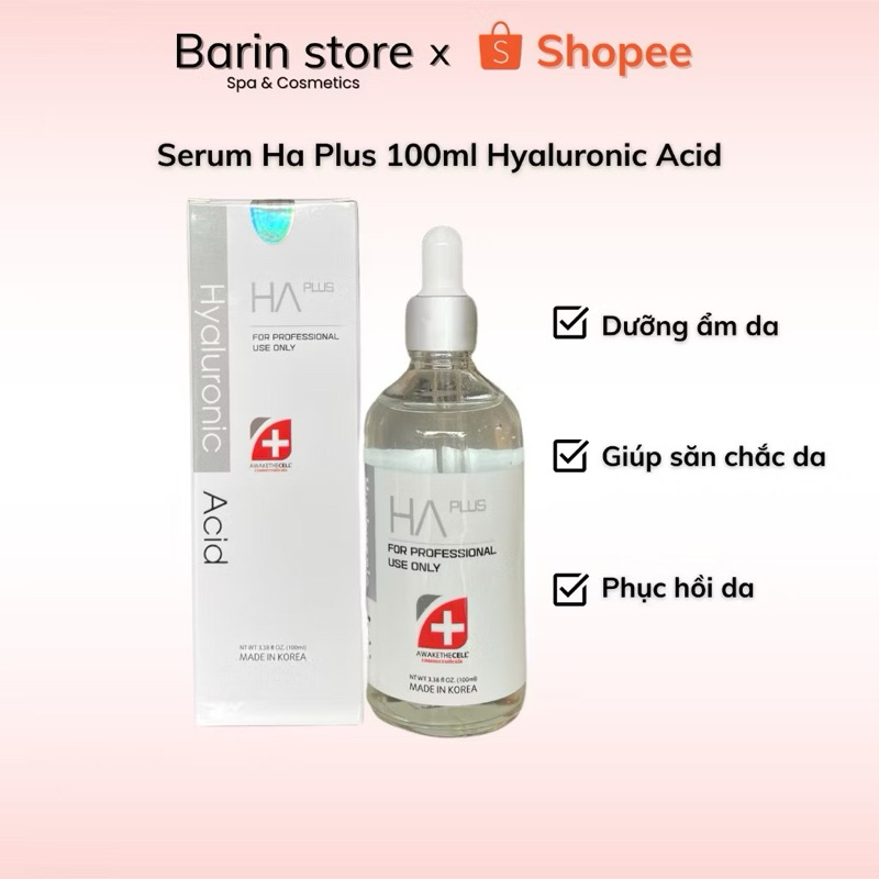 Serum Ha Plus 100ml Hyaluronic Acid Cấp Nước, Dưỡng Ẩm Da Chống Lão Hóa ...