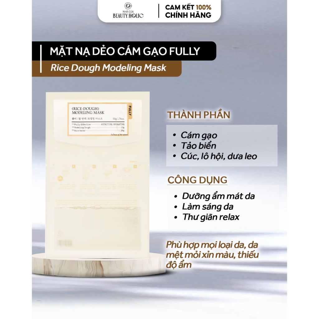 Mặt nạ dẻo cám gạo FULLY RICE DOUGH MODELING MASK | Shopee Việt Nam