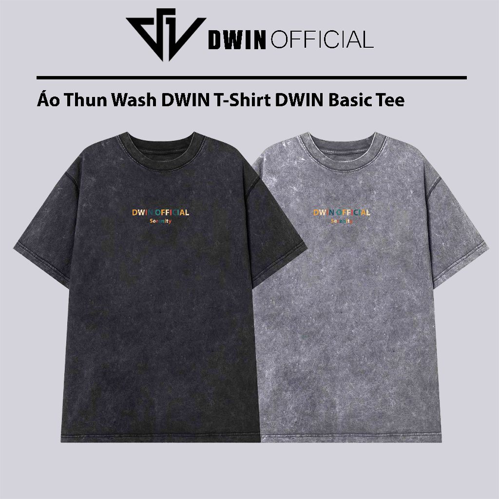 Ảnh Áo thun WASH nam nữ DWIN basic tee tay lỡ phông cotton unisex oversize form rộng local brand tshirt 1